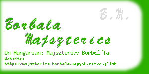 borbala majszterics business card
